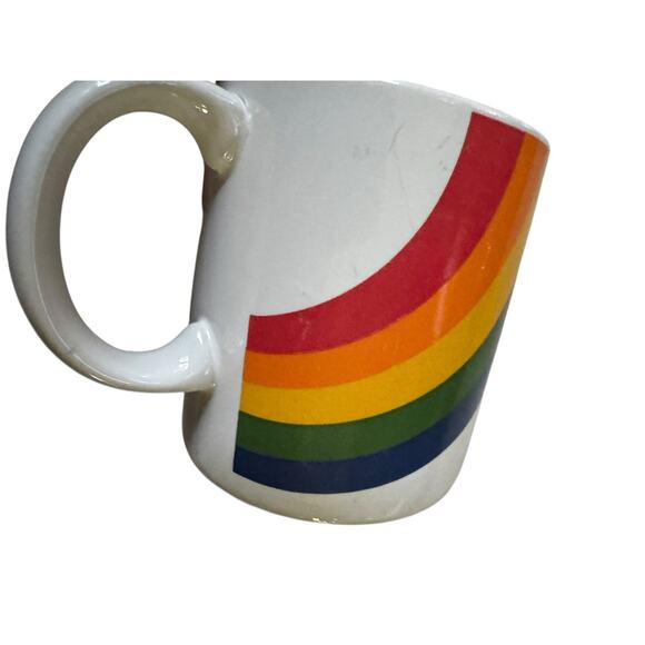 VTG 1980's Rainbow Pride Coffee Mug Retro FTDA Collectible LGBTQ Ally READ - Picture 5 of 8